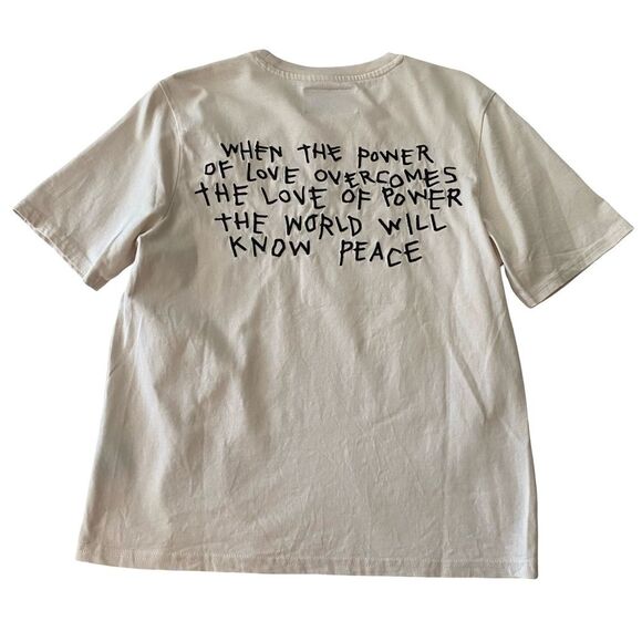 CHNGE Peace T-Shirt Off White Size XS - Picture 2 of 6